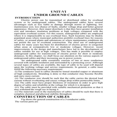 under ground cable document