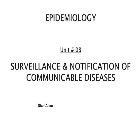 Unit-VIII- Community Surveillance system