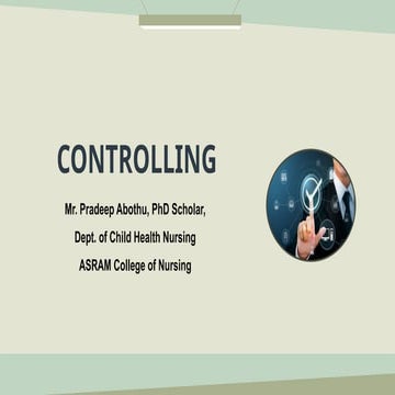 UNIT - VIII CONTROLLING/IMPLEMENTING NURSING STANDARDS.pptx