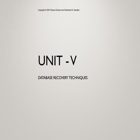 Unit-V Recovery software wngineering should learn software