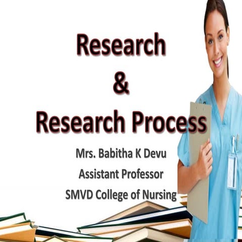 Babitha's Note on Unit 01: Introduction to Research & Research Process