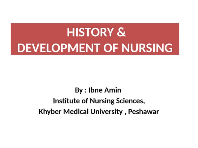 Unit # 01 History Of Nursing for studen.pptx