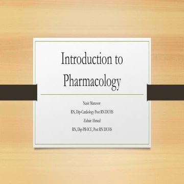 Pharmacology | PPTX
