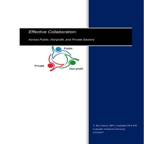 Effective Collaboration: Across Public, Nonprofit, and Private Sectors