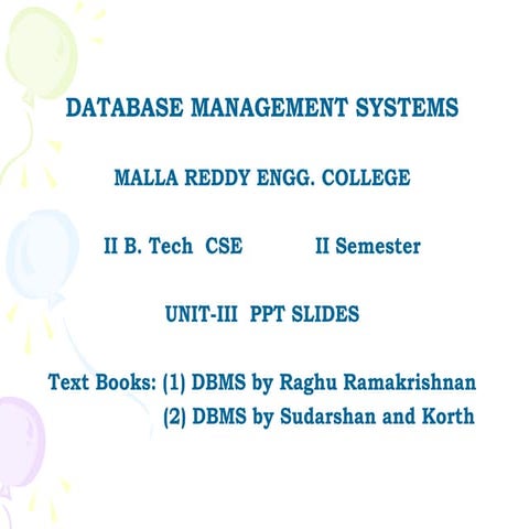 Unit 03 dbms | PPT