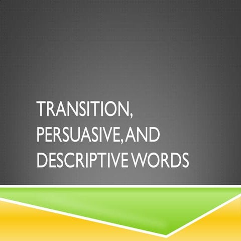 writing more effectively and persuasively with transitional phrases