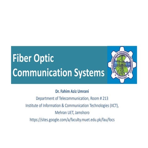 Fiber optic network design | PPTX