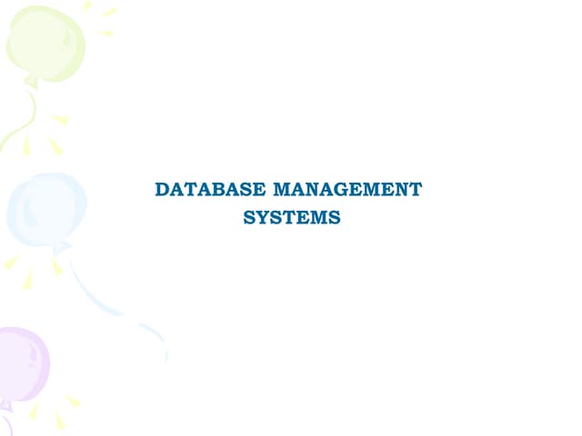 Unit05 dbms