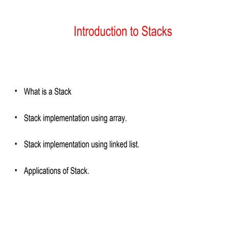 stack presentation | PPT | Programming Languages | Computing