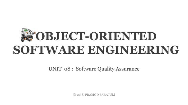 Software Quality Assurance
