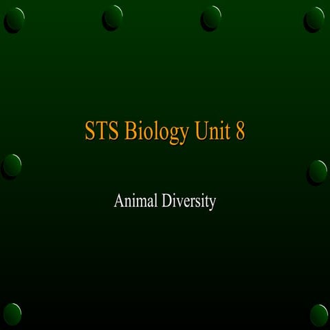 Unit 08 animal diversity