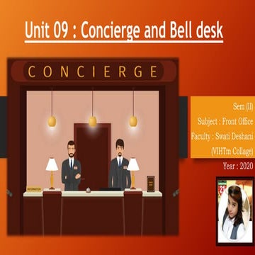 Concierge and Bell desk