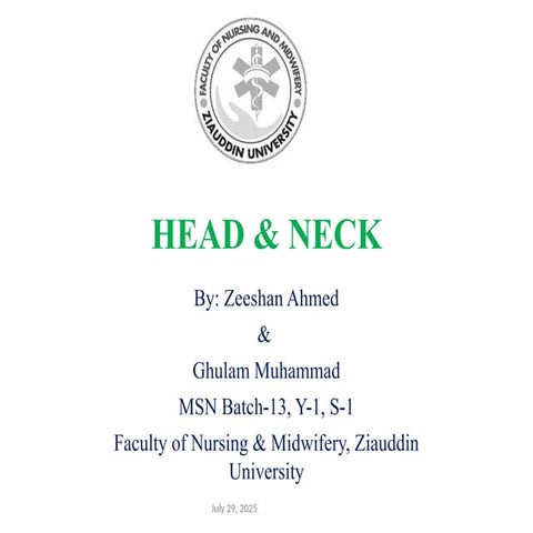 Unit 09 ENT Assessment nursing nursepptx