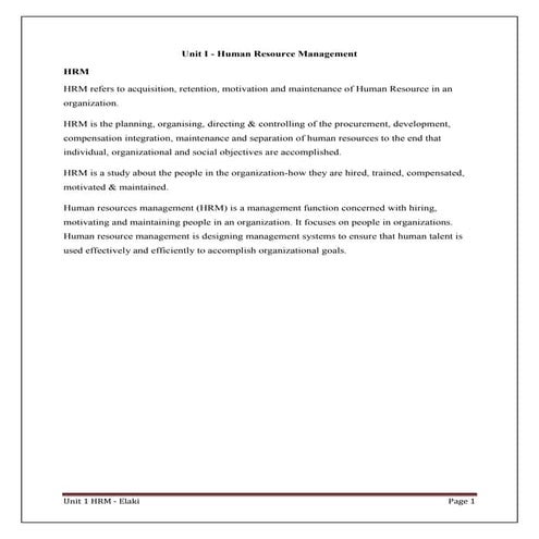 Human resource management