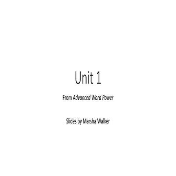 Unit 1