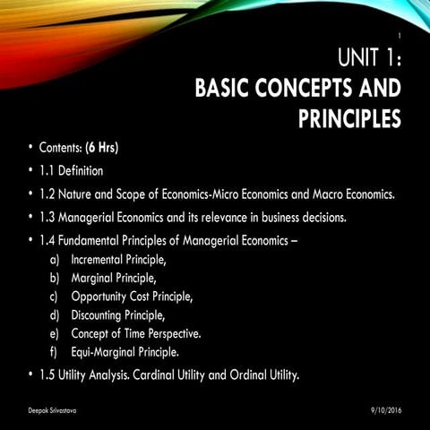 Managerial Economics_ Unit 1