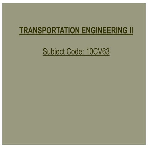 Railway Engineering Introduction