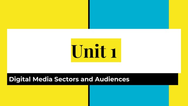 Unit 1 | PPT