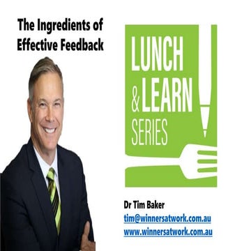 The Ingredients of Effective Feedback