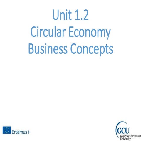 Unit 1.2 Business models and the circular economy