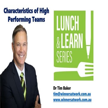 Characteristics of High Performing Teams