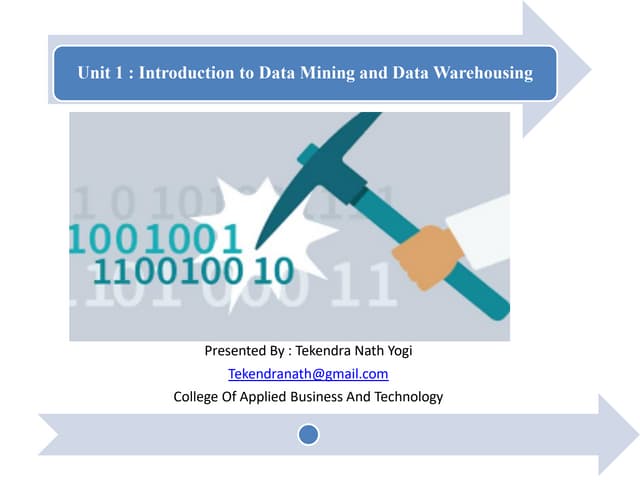  BIM Data Mining Unit1 by Tekendra Nath Yogi