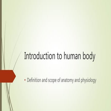 Introduction of Human Body 