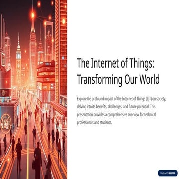 Internet of things: Transforming our world