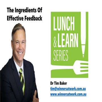 The Ingredients of Effective Feedback