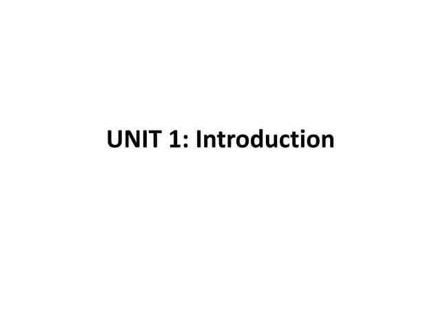 Unit 1 | PPT