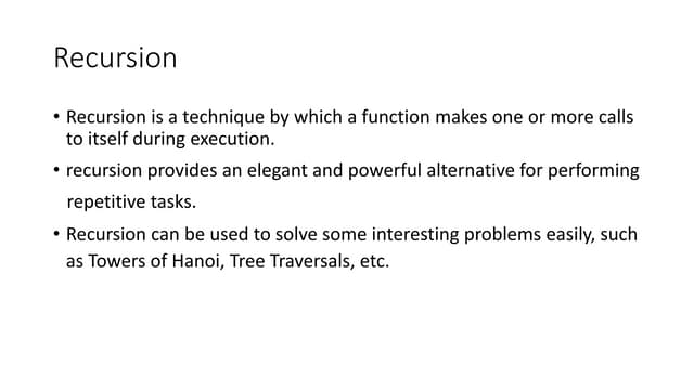UNIT1 data structure recursion model with example.pptx