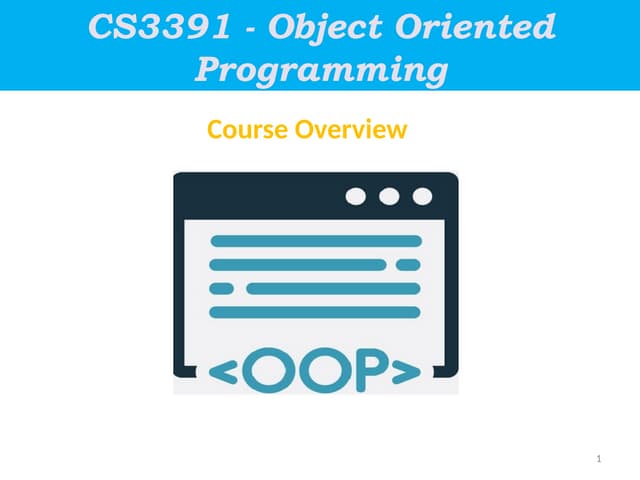 Object Oriented Programming Part 2 of Unit 1