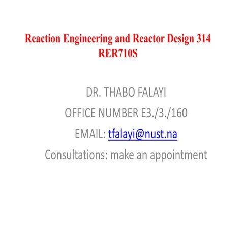 Unit 1. chemical engineering lecture notes