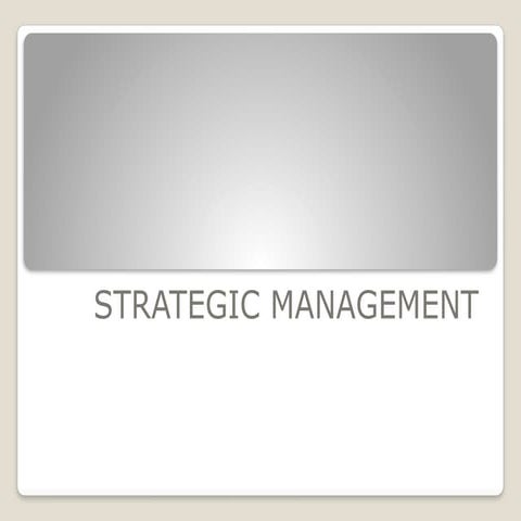 Business Policy and Strategy-TRENDS & CHALLENGES