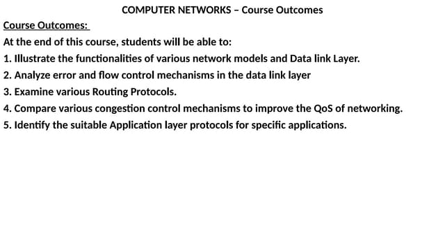 Intoduction to Computer networking In Data Communication