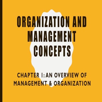 an overview of management & organization
