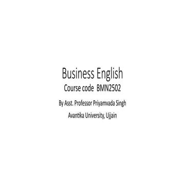 Unit 1 business english & communications