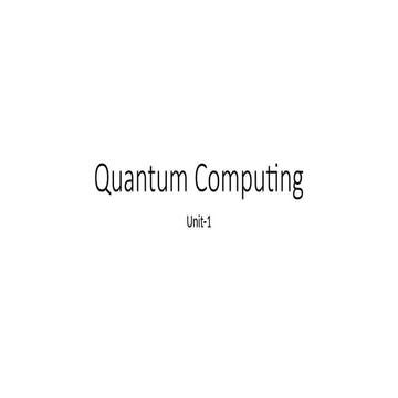 Introduction to classical computing and Quantum computing | PPTX
