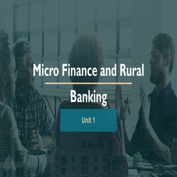Introduction to Micro finance - the Lending Methodology | PPTX
