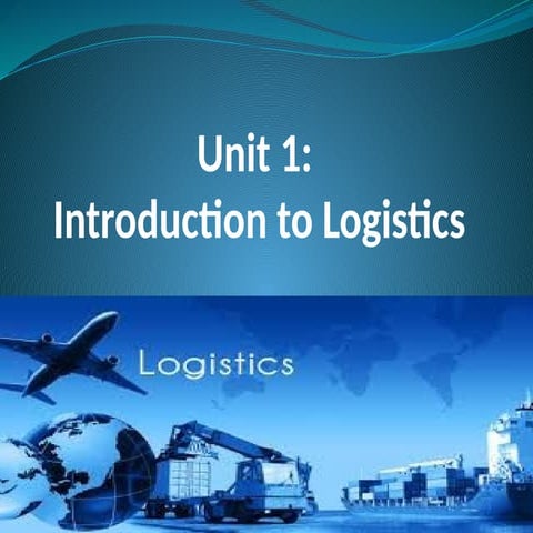 Logistics services concepts and definitions | PDF