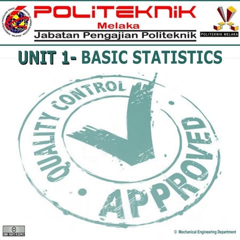 JF608: Quality Control - Unit 1