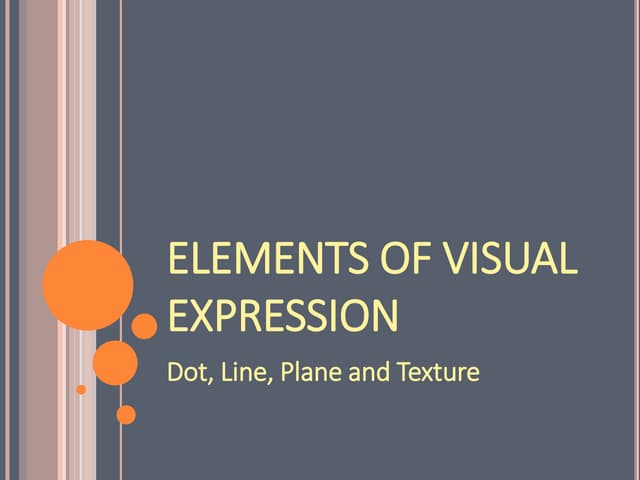 UNIT 1 - Elements of visual language (Book unit 4)