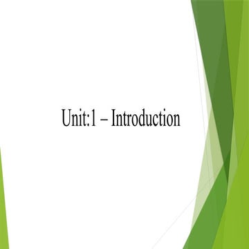 Unit 1 - Introduction.pptx................. | PPTX