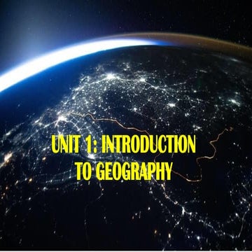 Unit 1: Introduction to Geography – Rwanda Geography Curriculum 🌍