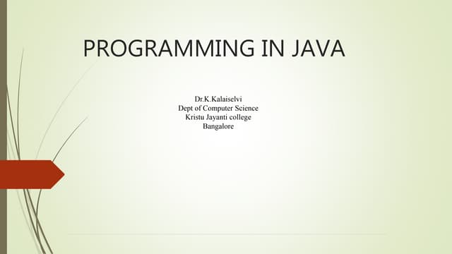 Introduction to java | PPTX