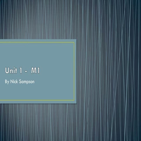Unit 1 - M1