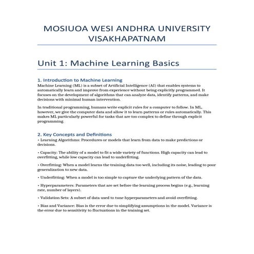 Unit 1 - Machine Learning Basics AUCE.docx