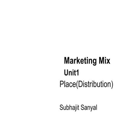 Unit1 marketing mix place 