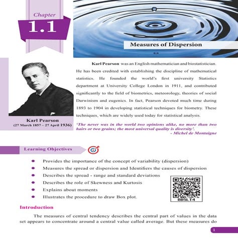 Unit 1 - Measures of Dispersion - 18MAB303T - PPT - Part 2.pdf