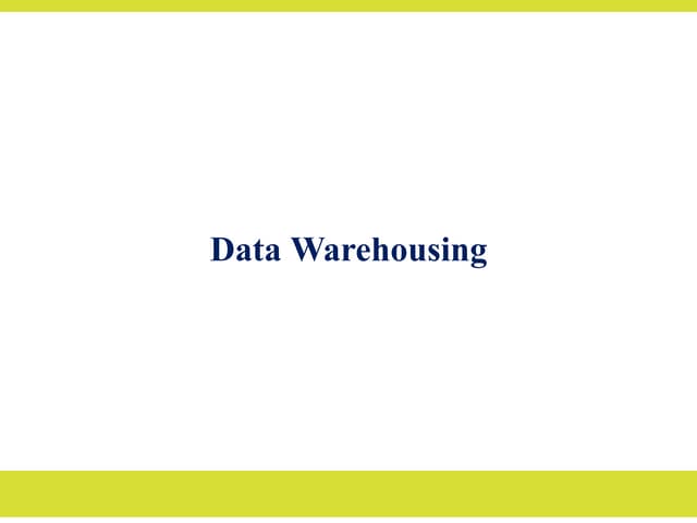 Overview of Data Warehousing and Data Mining Lecture Slide